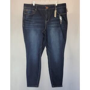 Maurices Womens EverFlex High Rise Super Skinny Stretch Denim Jeans Plus Sz: 24W